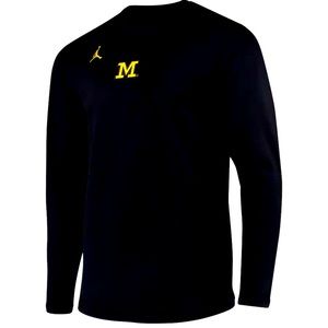 NEW Nike Air Jordan Sz M Michigan wolverines logo on-field modern sweatshirt